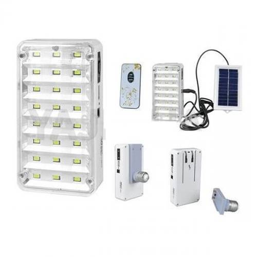 Solar and Electricity Rechargeable Led Emergency Light + FREE Remote Control