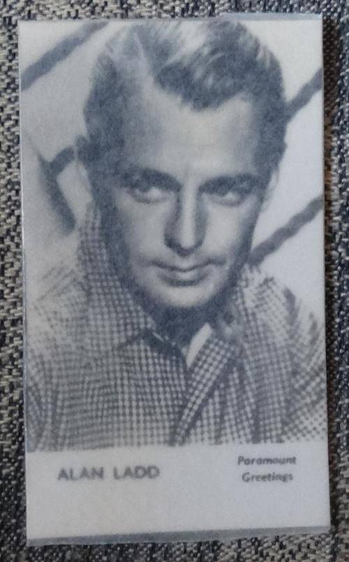 Greetings Card Of Alan Ladd Paramount