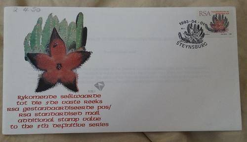 FDC Additional Stamp Value To Te 5th Definitive Series 1993.04.01 Steynsburg