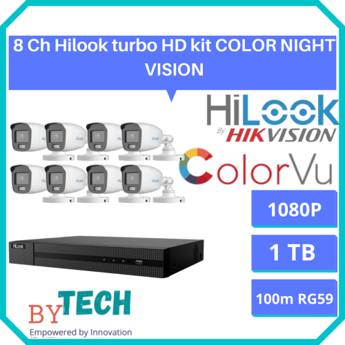 Hilook by Hikvision 8ch Turbo HD kit - Colour Night vision CCTV KIT - cctv,cctv,cctv,cctv
