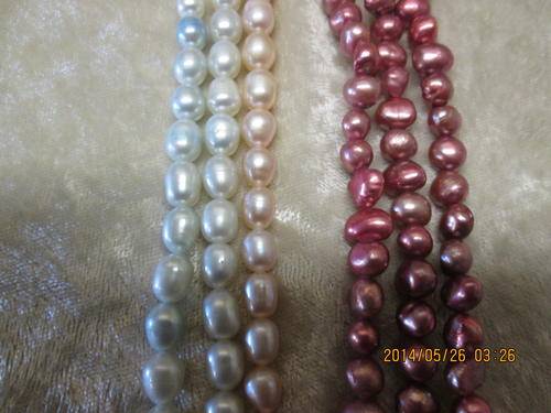 5  UNSTRUNG CHINESE FRESHWATER PEARLS FOR STRINGING