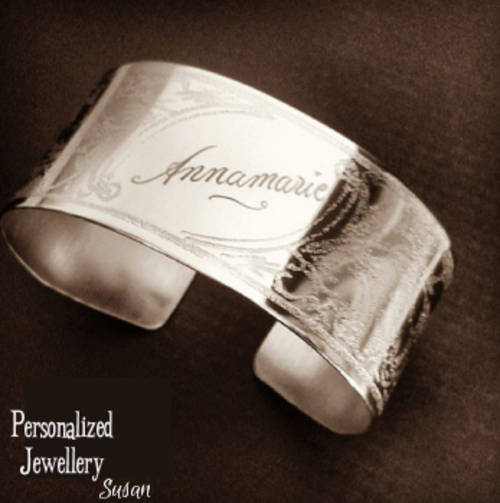 Personalized Open-Ended Bracelets: Victorian Design