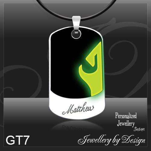 Personalized Glow Tag on Heavy-Duty Rubber Cord