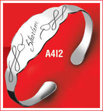 Personalized Cuff Bracelet with Infinity Symbol