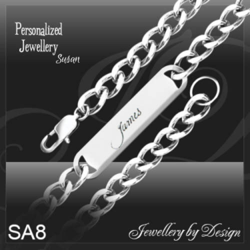 Personalized Stainless Steel Chain Bracelets Plain
