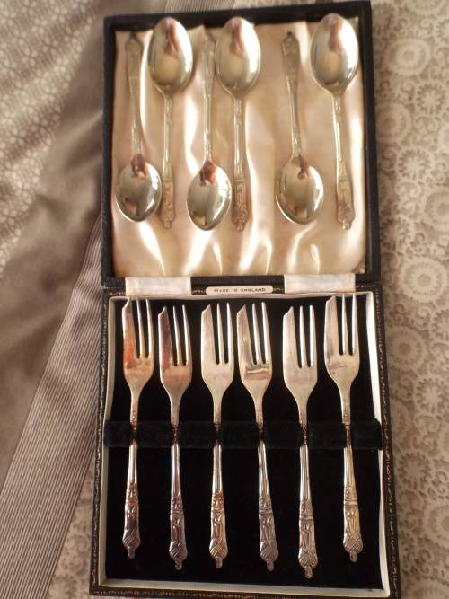 Aphostle Spoons and Cake Forks 6 of each, stunning and in original Box.