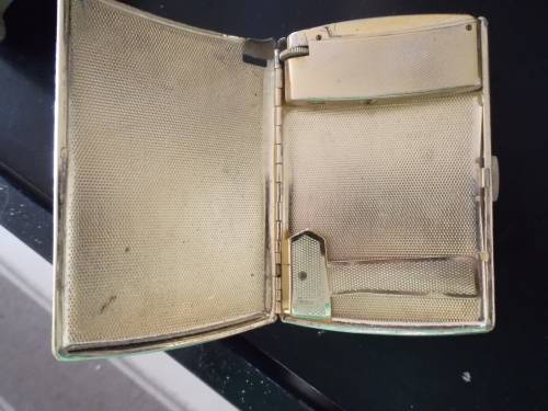 Old Cigarette Case with Lighter fitted inside. c1960/1970.