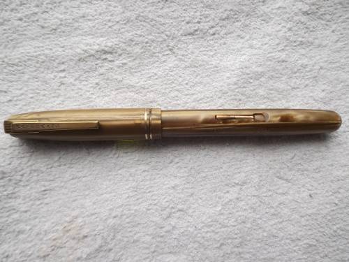 Waterman Gold Marble Lever Fountain Pen.14ct 2A. Frank & Hirsch