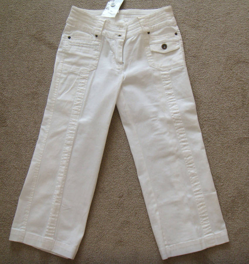 Beautiful elegant - white  -  pants - Size 32 - NON STRETCH - DENIM