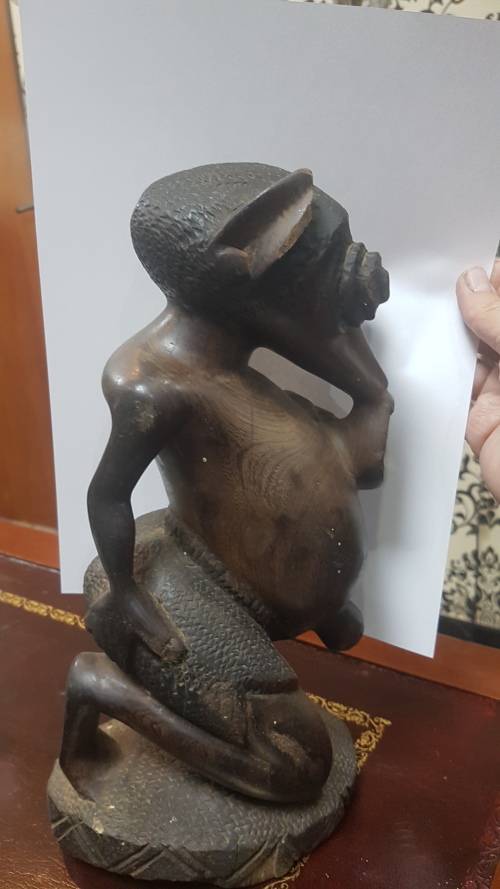 African wooden carving - ears slightly damaged