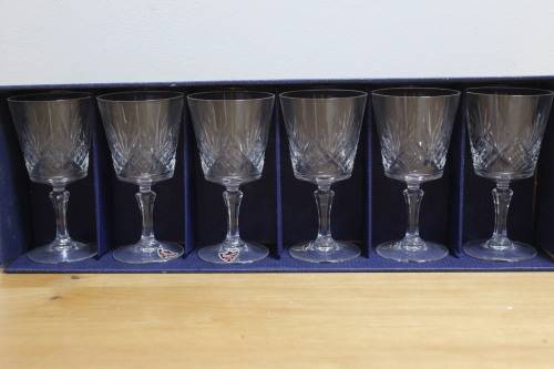 6 x Cherry glasses in original box