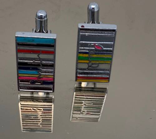 Stainless steel branded cufflinks