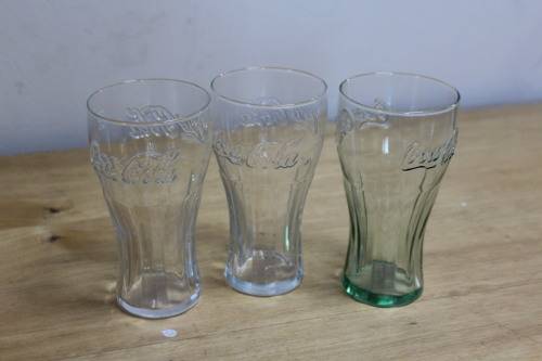 Three Coca-Cola Memorabilia Glasses