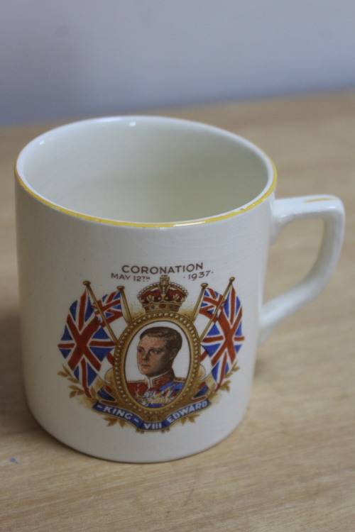 Collectible Coffee mug of King Edward VIII Royal Coronation 1937
