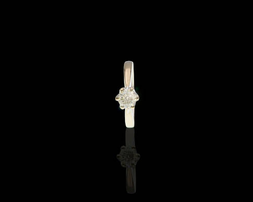 18ct 3.9gr White Gold 0.60ct Round Brilliant Diamond Light Yellow VS Ring