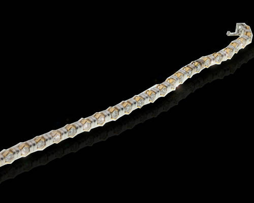 15 grams 18 carat Two Tone (White and Yellow Gold) Diamond Tennis Bracelet