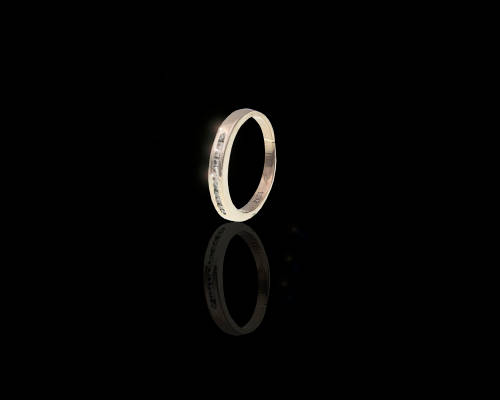 2.9 grams 18 carat White Gold Diamond Half Eternity Ring