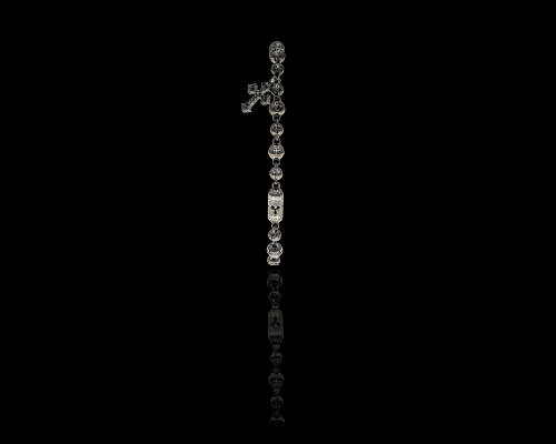 13.5 grams 18 carat Black Gold Diamond Rosary Bracelet