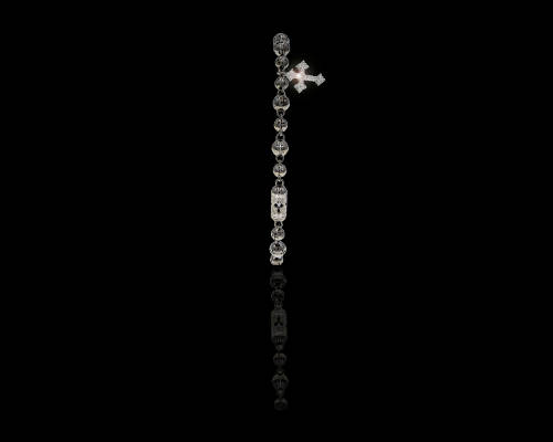 13.5 grams 18 carat Black Gold Diamond Rosary Bracelet