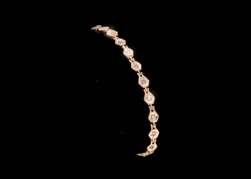 Stylish Rose Gold Diamond Tennis Bracelet