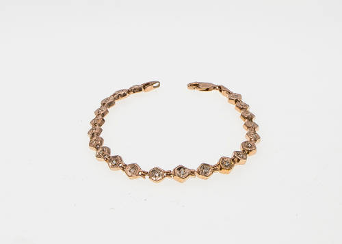 Stylish Rose Gold Diamond Tennis Bracelet