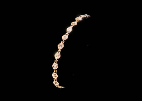 Stylish Rose Gold Diamond Tennis Bracelet