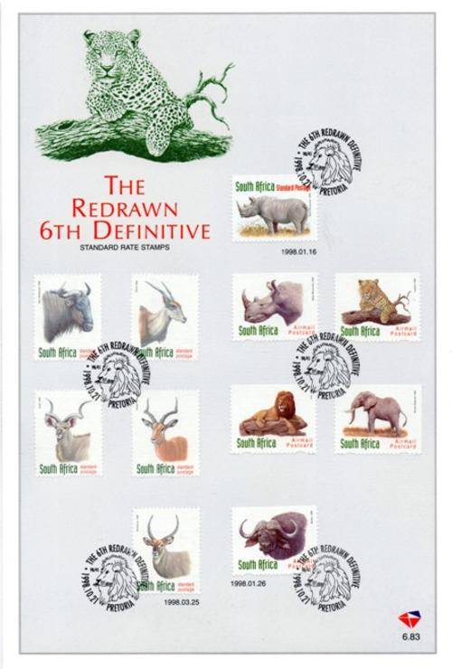 South Africa - 1998 Redrawn 6th Def FD Card Set 6.83 + 6.84