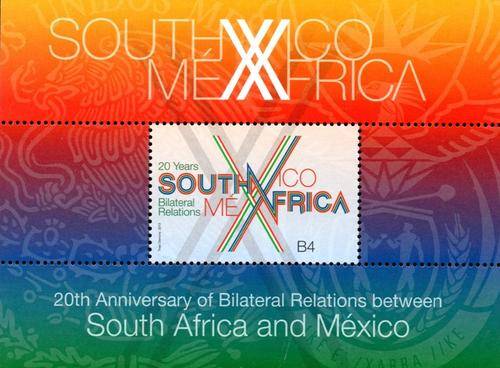 South Africa - 2013 Mexico SA Relations MS MNH