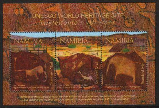 Namibia - 2008 Twyfelfontein Rock Paintings MS MNH