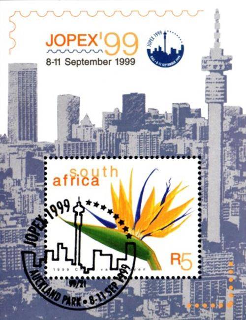 South Africa - 1999 JOPEX [ Flowers ] MS Used SACC 1233 (1229)