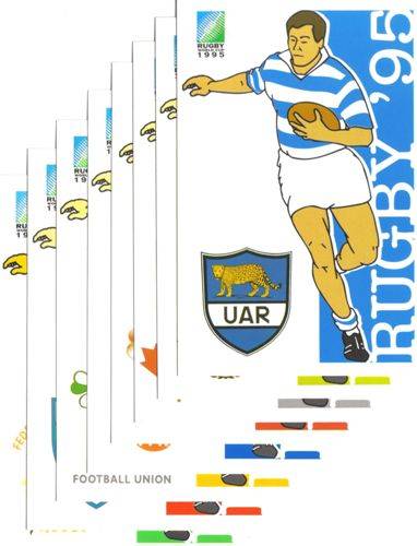 South Africa - 1995 Rugby World Cup Mint Post Card Set