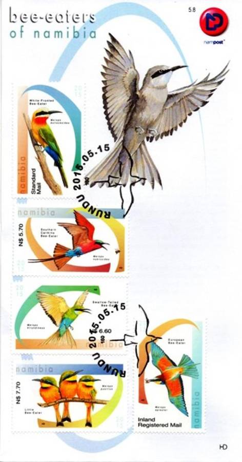Namibia - 2015 Bee-eaters FDC 5.8