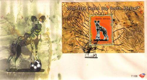 South Africa - 2006 2010 FIFA World Cup [ Wild Dog ] MS FDC 7.108