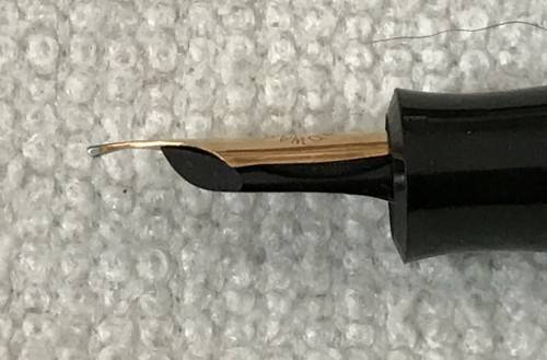 Pen Fountain Pen Button Filler 14ct Gold Nib