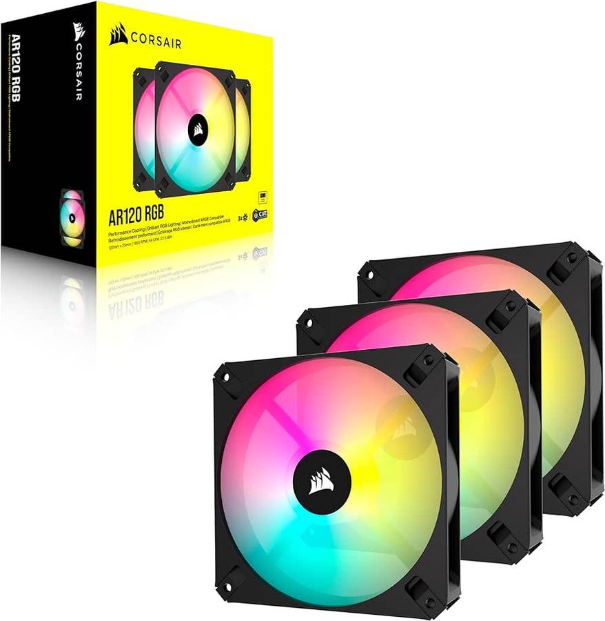 Corsair AR120 Icue Fans 3 Pack with Icue Core Lighting Node