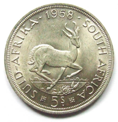 1958 Union of SA 5 Shillings