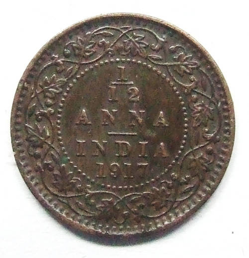 1917 India 1/12 Anna