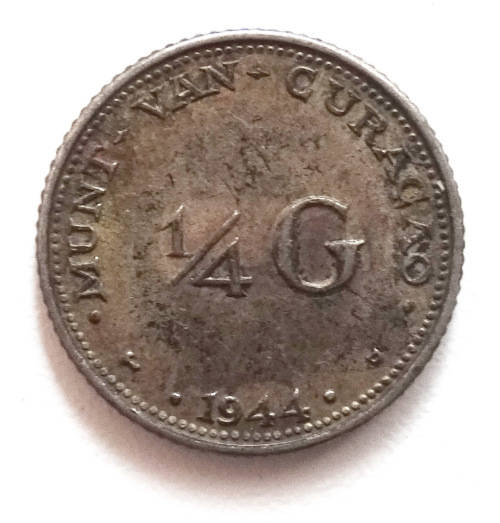 1944 Curacao 1/4 Gulden