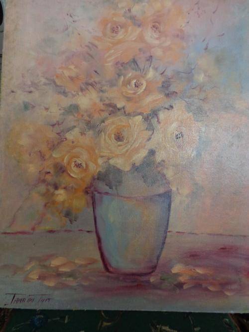 JANA DU TOIT  ROSES UNFRAMED ..450 X 580 ..read on