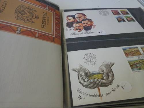 BRN/ ALBUM FILLED WITH FDCs, B/LETS F/D/SHTS,DEFIN.ETC.READ ON...