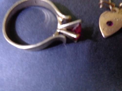 GOLD RING AND EARRING SET..SEE SCANS READ ON