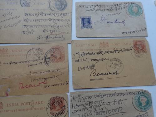 6 X EARLY INDIA POSTCARDS SEE SCANS READ ON