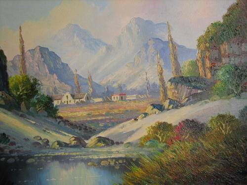 ,,Vallei met Poppelierbome,, Robertson Les.Albertyn.780 x580.grm +sertf.v.egtheid