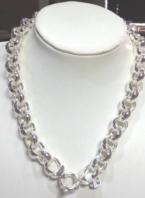 *GORGEOUS* 925 STERLING SILVER 16MM BELCHER CHAIN - 55CM