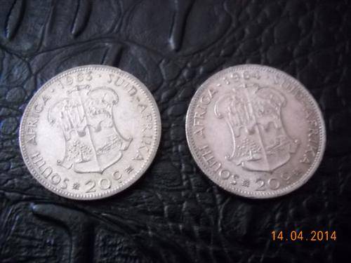 1963 and 1964 Silver Twenty Cents - Bid is for both coins!!