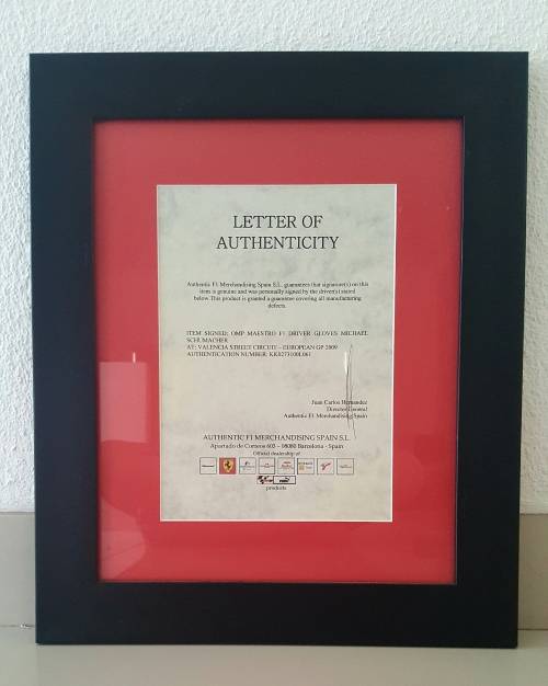 Michael Schumacher Signed F1 Gloves Certified