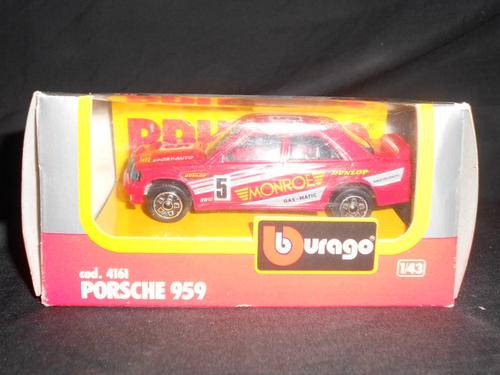 Burago model car mercedes 190E, in incorrect Porsche 959 box - as per scan