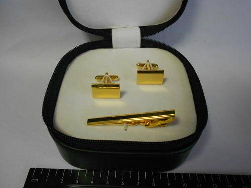 Set of Pierre Cardin cufflinks and tie clip - as per scan