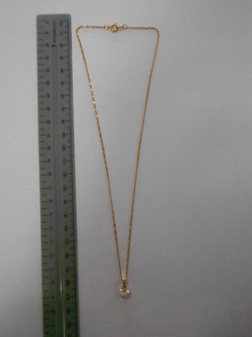 Gold plated necklace with pendant - as per scan*