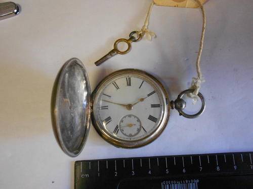 Silver hallmarked pocket watch with fuser wind, made in London 1863 as per hallmark, not working